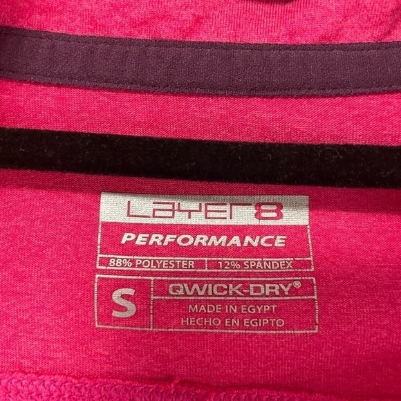 Layer 8 Performance quick dry long sleeve half zip pullover pink top. Size Small - Picture 9 of 9